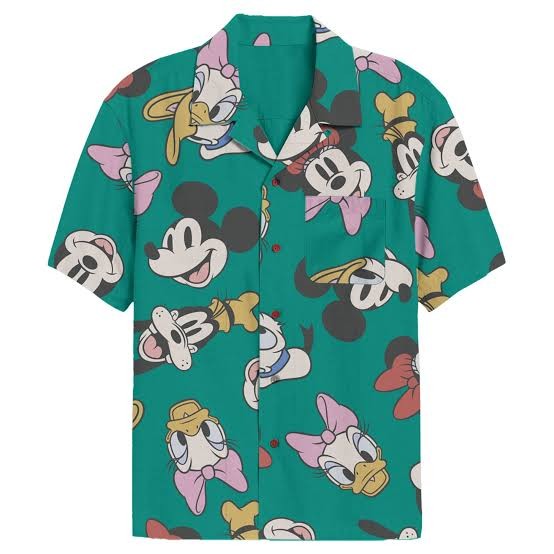 Disney Men's Mickey and Friends Button Down Shirt
